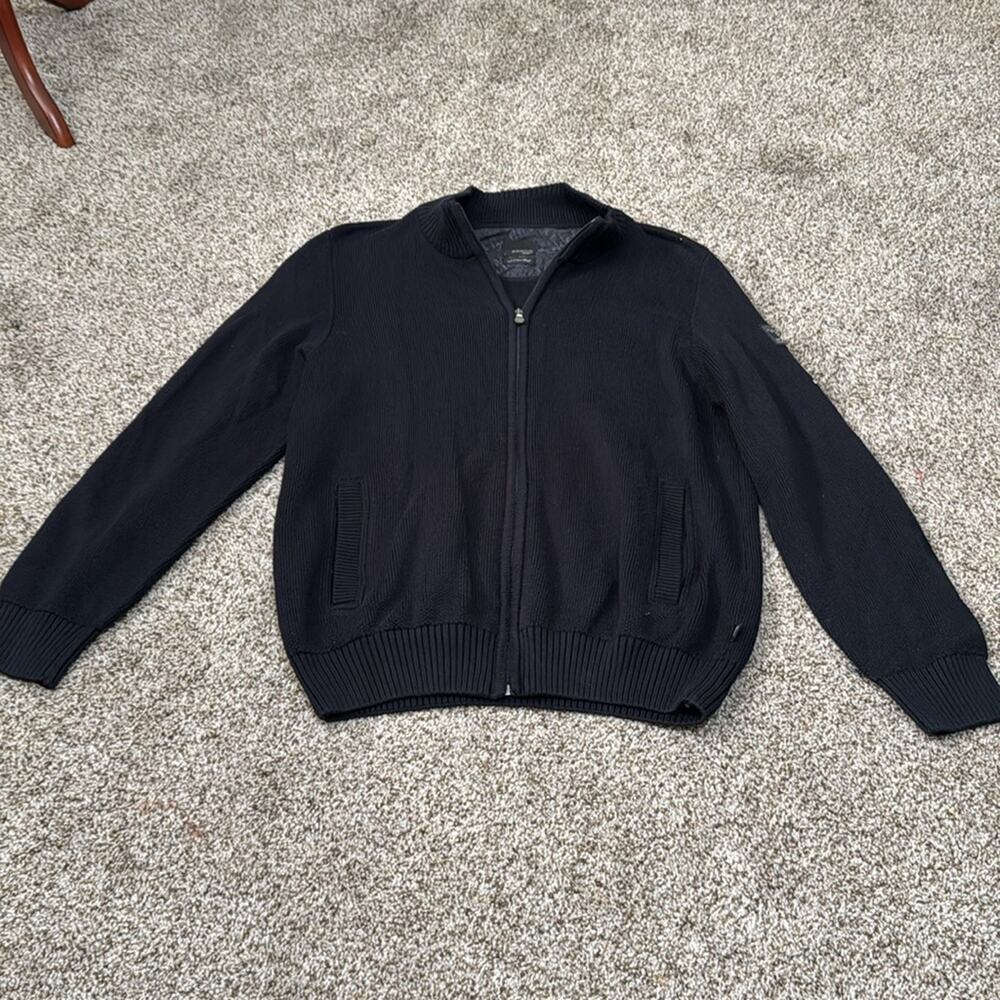 BONITA Men's Full-Zip Sweater Size L In Navy